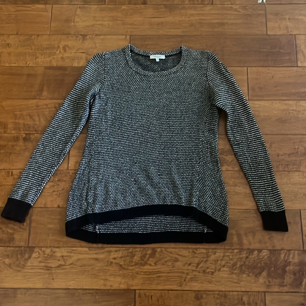 Madewell Crewneck Knit Sweater Marled Black Size S - Picture 3 of 10